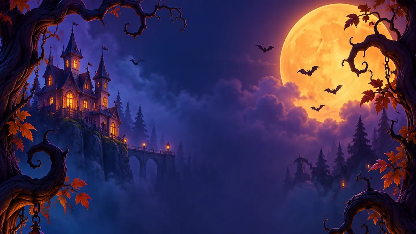 Floresta encantada de Halloween
