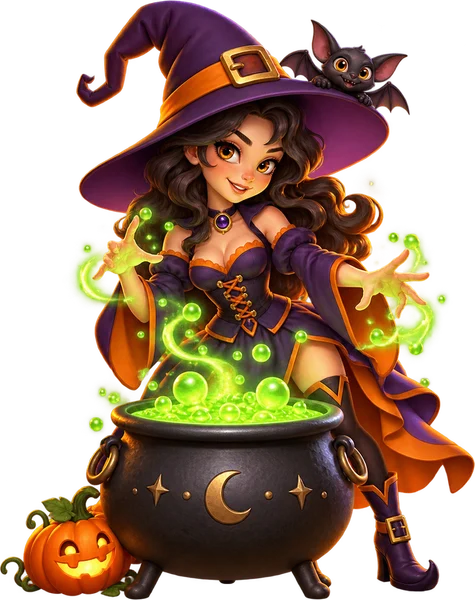 Bruxa do BubbleWin Halloween
